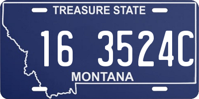 MT license plate 163524C