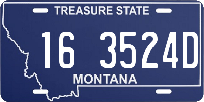MT license plate 163524D