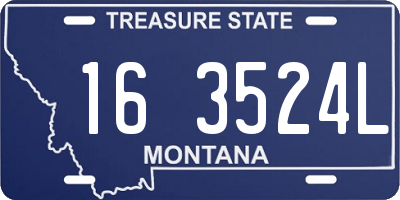 MT license plate 163524L