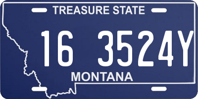 MT license plate 163524Y