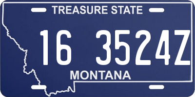 MT license plate 163524Z