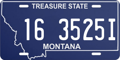 MT license plate 163525I
