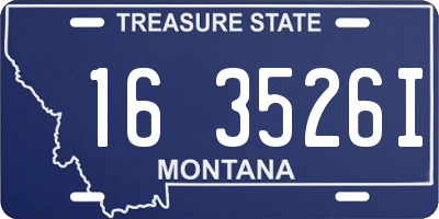 MT license plate 163526I