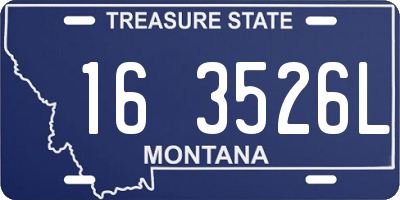 MT license plate 163526L