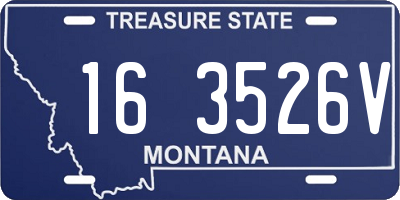 MT license plate 163526V