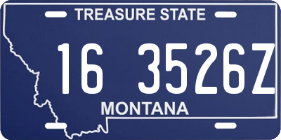 MT license plate 163526Z