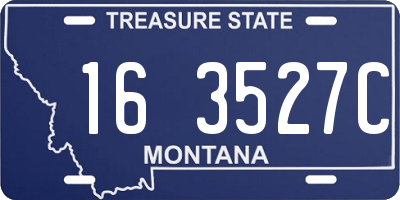 MT license plate 163527C