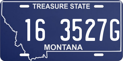 MT license plate 163527G