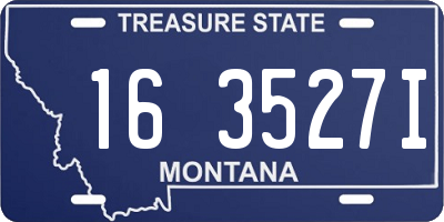 MT license plate 163527I
