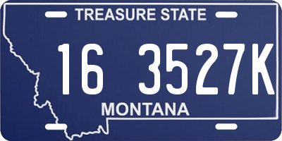 MT license plate 163527K