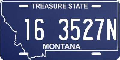 MT license plate 163527N