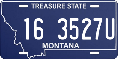 MT license plate 163527U