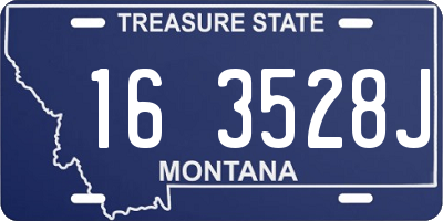 MT license plate 163528J