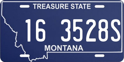 MT license plate 163528S