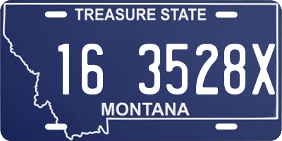 MT license plate 163528X