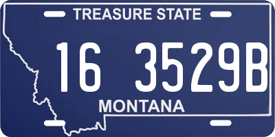 MT license plate 163529B
