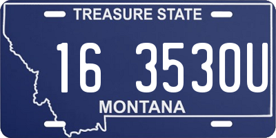 MT license plate 163530U