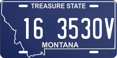 MT license plate 163530V