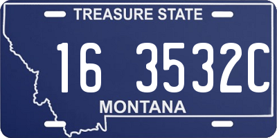 MT license plate 163532C