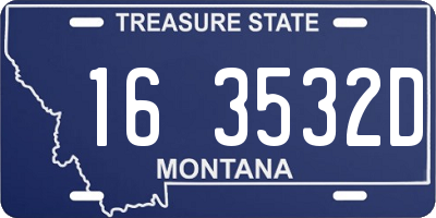 MT license plate 163532D