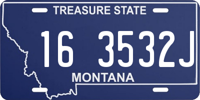 MT license plate 163532J