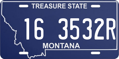 MT license plate 163532R