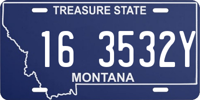 MT license plate 163532Y