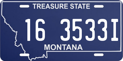 MT license plate 163533I