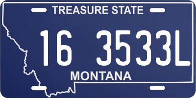 MT license plate 163533L