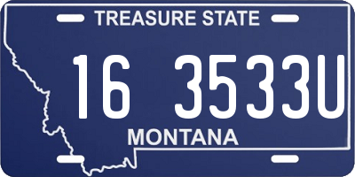 MT license plate 163533U