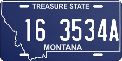 MT license plate 163534A