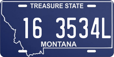 MT license plate 163534L