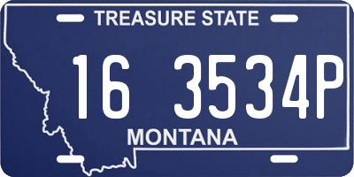 MT license plate 163534P