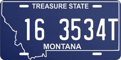 MT license plate 163534T
