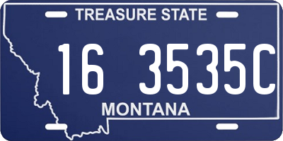MT license plate 163535C
