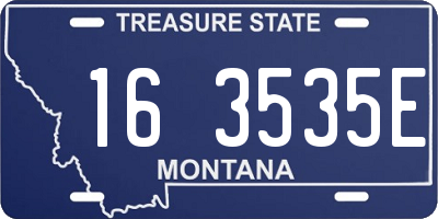 MT license plate 163535E