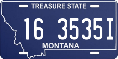 MT license plate 163535I
