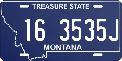 MT license plate 163535J