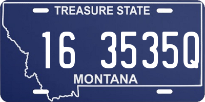 MT license plate 163535Q