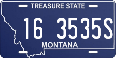 MT license plate 163535S