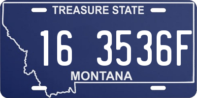 MT license plate 163536F