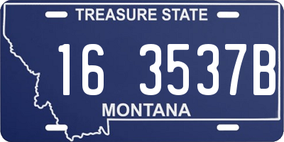 MT license plate 163537B