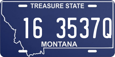 MT license plate 163537Q