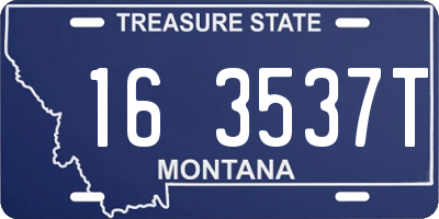 MT license plate 163537T