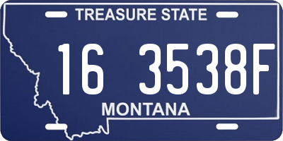 MT license plate 163538F