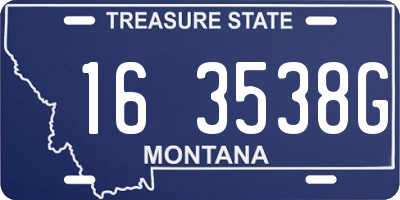 MT license plate 163538G