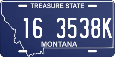 MT license plate 163538K