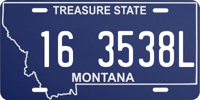 MT license plate 163538L