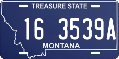 MT license plate 163539A