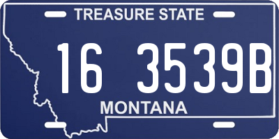 MT license plate 163539B
